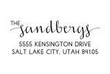 Cursive Address Stamp