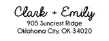 Cursive Couple Address Stamp