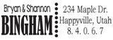 Bold Dotted Couple Address Stamp
