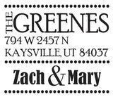 Divided Dots Address Stamp