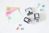Labeled Monogram Address Stamp