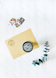 Labeled Monogram Address Stamp