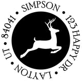 Filled Stag Address Stamp