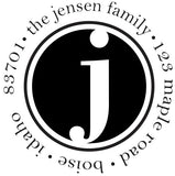 Filled Monogram Address Stamp