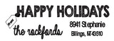 Happy Holiday Address Stamp