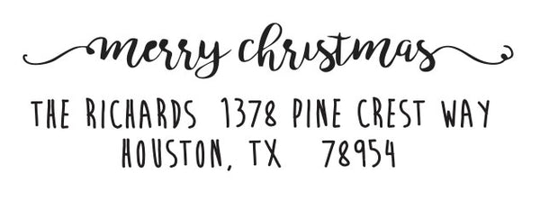 Merry Christmas Address Stamp