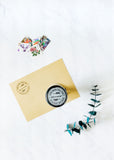 Wreath Monogram Address Stamp