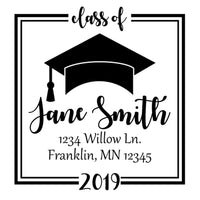 Square Class of Graduation Stamp