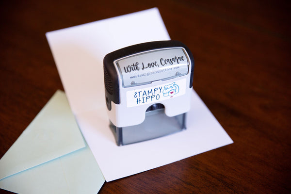Filled Monogram Book Stamp – Stampy Hippo